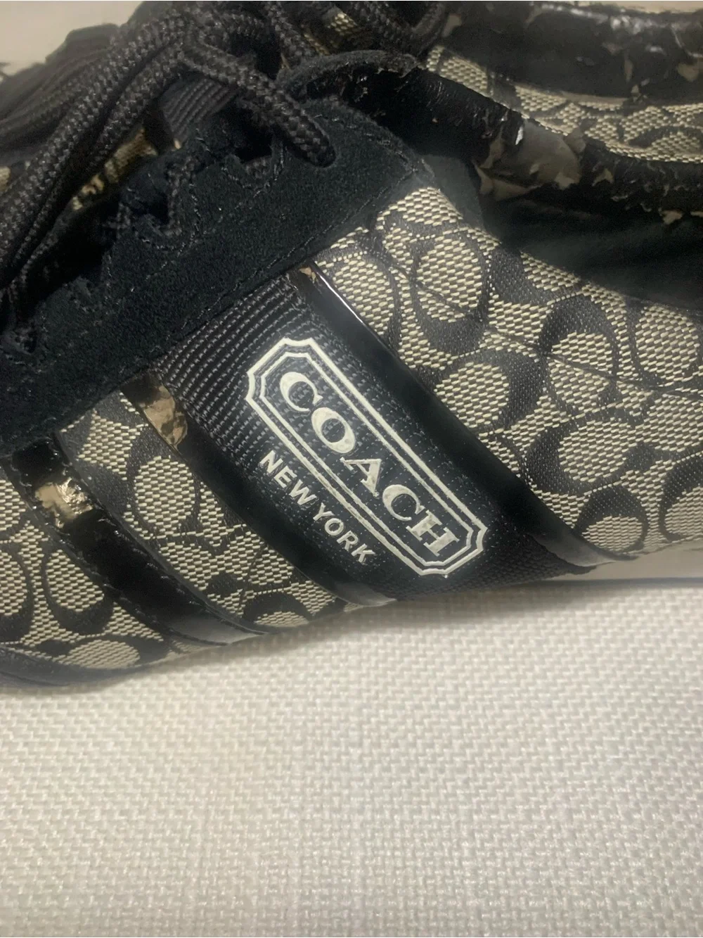 Coach patterned suede